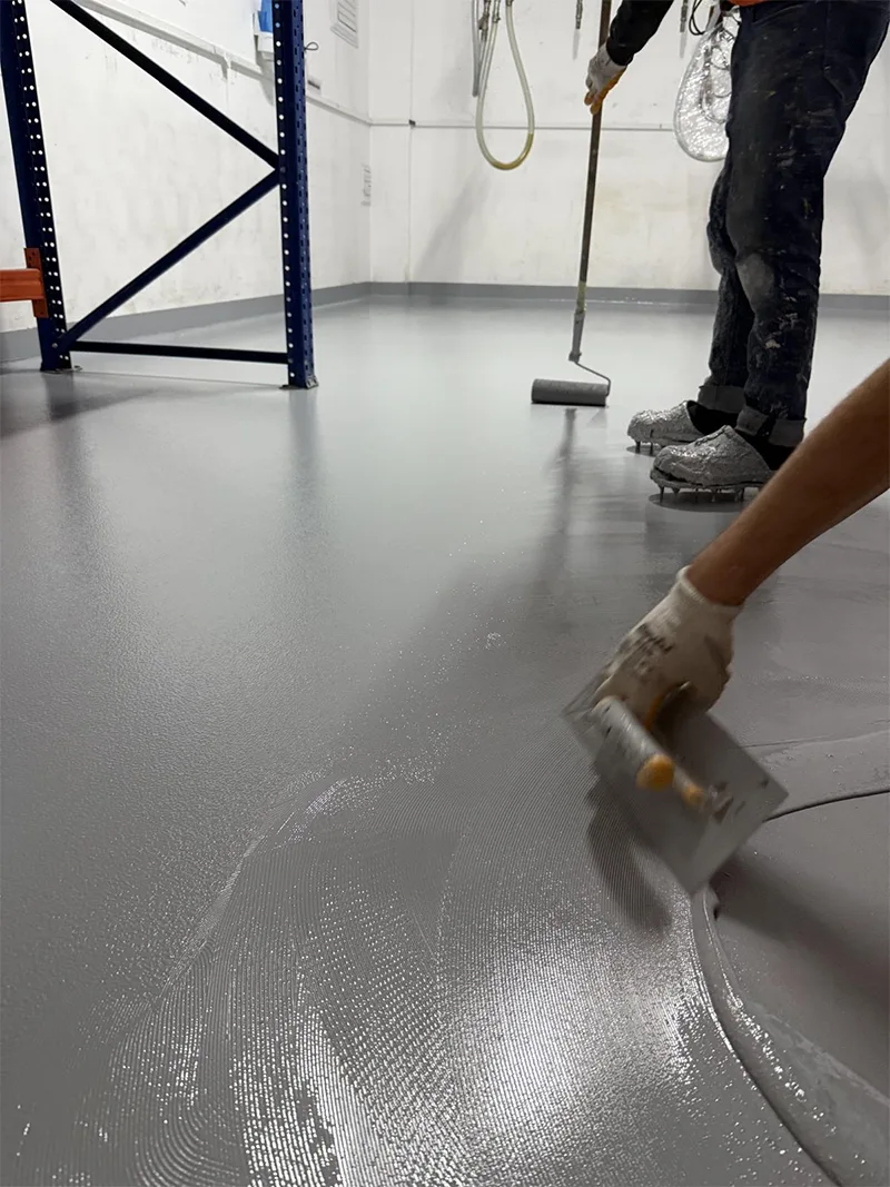 Portakal Kabugu Epoksi Fabrika Zemini epoksi zemin kaplama görseli