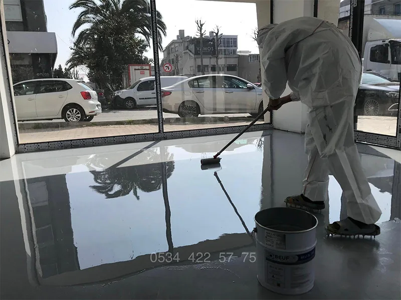 Showroom Self Leveling Epoksi epoksi zemin kaplama görseli